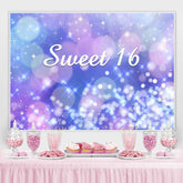 Rosa Lila Bokeh Glitzernd Süss 16 Geburtstag Backdorp